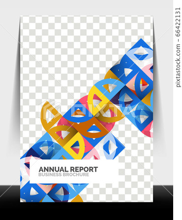 Business flyer annual report, circle and triangle shapes modern design 66422131
