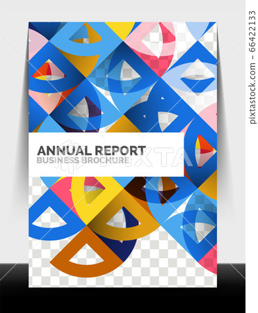 Business flyer annual report, circle and triangle shapes modern design 66422133