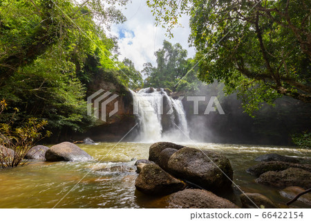Haew Suwat Waterfall in Khao Yai National Park, Haew Suwat Waterfall in Khao Yai National Park, 66422154