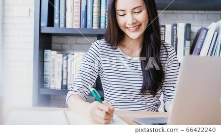 Young pretty woman library work memo smile book reading person material Young pretty woman library work memo smile book reading person material 66422240
