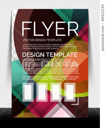 A4 flyer annual report circle design, vector background print template A4 flyer annual report circle design, vector background print template 66422242