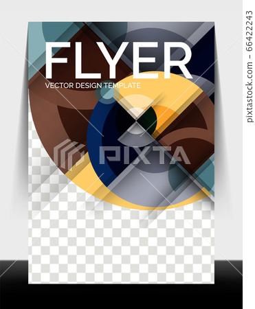 A4 flyer annual report circle design, vector background print template A4 flyer annual report circle design, vector background print template 66422243