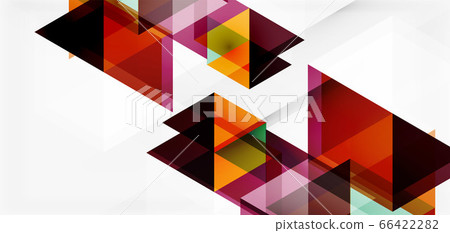 Geometric abstract background, mosaic triangle and hexagon shapes. Trendy abstract layout template for business or technology presentation, internet poster or web brochure cover, wallpaper 66422282