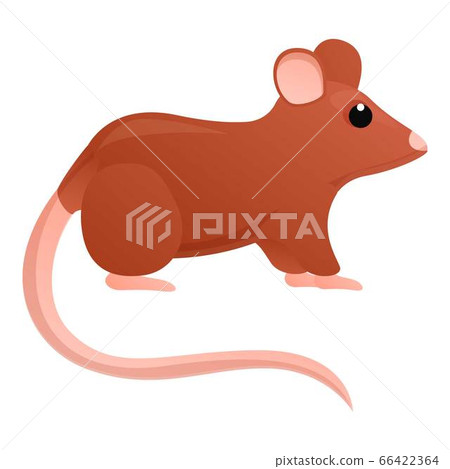 Brown mouse icon, cartoon style Brown mouse icon, cartoon style 66422364