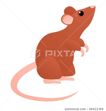 Cute rat icon, cartoon style 66422368