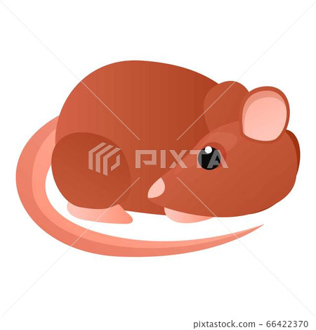 Sleeping rat icon, cartoon style Sleeping rat icon, cartoon style 66422370