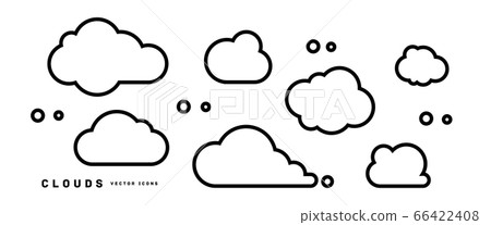 雲線圖標 雲線圖標 66422408