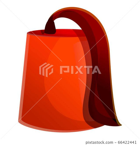 Turkish red hat icon, cartoon style 66422441