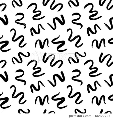 Black scrawls vector seamless pattern 66422727
