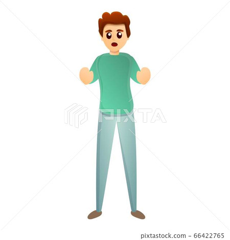 Crazy man mental hospital icon, cartoon style 66422765