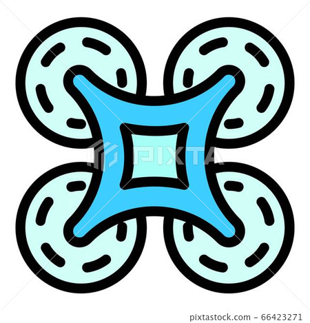 Flying drone icon, outline style Flying drone icon, outline style 66423271