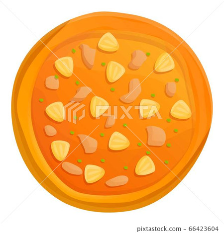 Four cheeses pizza icon, cartoon style Four cheeses pizza icon, cartoon style 66423604
