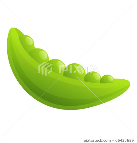 Peas icon, cartoon style 66423689