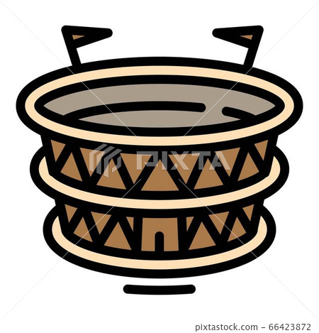 Round baseball arena icon, outline style 66423872