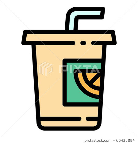 Fruit smoothie icon, outline style 66423894