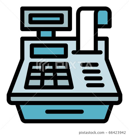 Cashier equipment icon, outline style Cashier equipment icon, outline style 66423942
