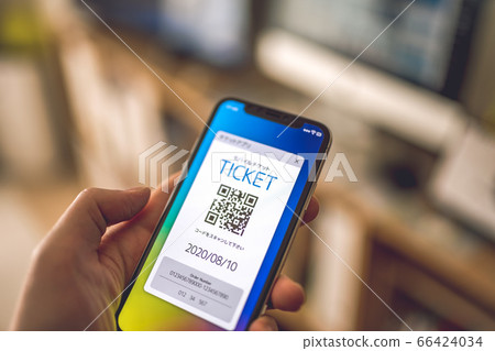 ticket, tickets, smart phone 66424034