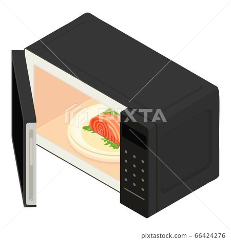 Open microwave icon, isometric style 66424276