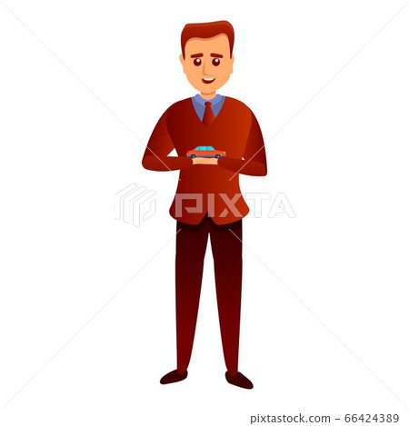 Car insurance agent icon, cartoon style Car insurance agent icon, cartoon style 66424389