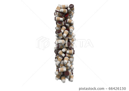 Letter I from disposable cups of coffee or tea 66426130