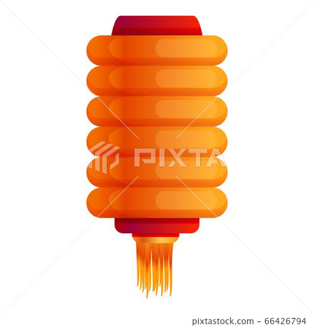 Chinese lantern ornament icon, cartoon style 66426794