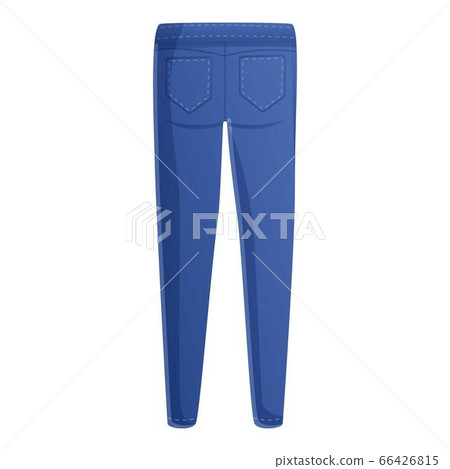 Fit man jeans icon, cartoon style 66426815