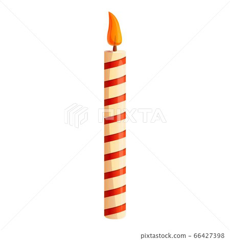 Holiday candle icon, cartoon style Holiday candle icon, cartoon style 66427398