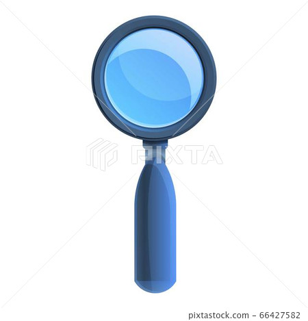 Police magnifier icon, cartoon style Police magnifier icon, cartoon style 66427582