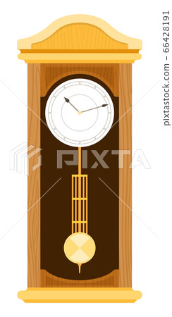Grandfather wooden Clock vector icon flat isolated Grandfather wooden Clock vector icon flat isolated 66428191