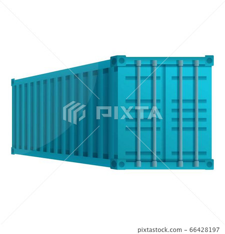 Dockyard cargo container icon, cartoon style Dockyard cargo container icon, cartoon style 66428197