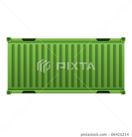 Cargo Container Icon Cartoon Style Stock Illustration