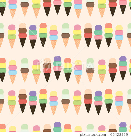 Ice Cream Seamless Pattern Background. Vector - Stock Illustration ...