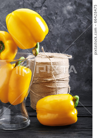 Yellow Bell Pepper, Organic Food, Healthy Food Layout and Organic Restaurant Cooking Advertising Yellow Bell Pepper, Organic Food, Healthy Food Layout and Organic Restaurant Cooking Advertising 66428475
