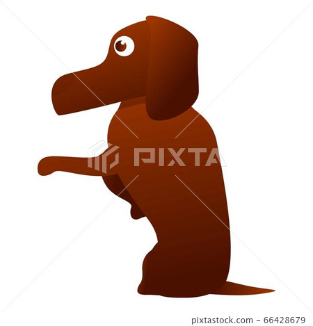 Dachshund icon, cartoon style Dachshund icon, cartoon style 66428679