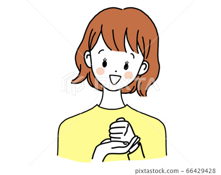 Young woman convinced with a smile 66429428