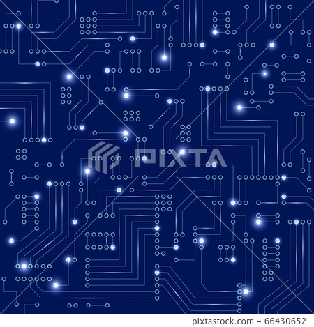 Abstract futuristic circuit board on dark blue... - Stock Illustration ...