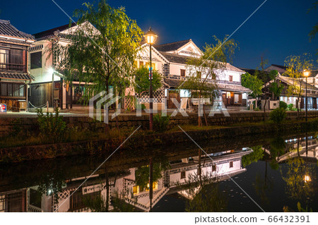 《Okayama Prefecture》Kurashiki Bikan district at night, traditional streetscape 《early summer》 《Okayama Prefecture》Kurashiki Bikan district at night, traditional streetscape 《early summer》 66432391