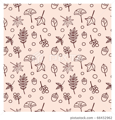 Autumn material Autumn leaves pattern 66432962