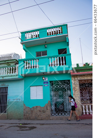 Exterior of colorful Casa (private lodging) in the town of Trinidad, Cuba Exterior of colorful Casa (private lodging) in the town of Trinidad, Cuba 66433677