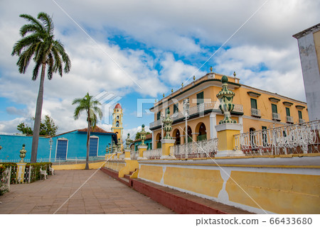 View of the Revolutionary Museum from Plaza Mayor in Trinidad, Cuba 66433680