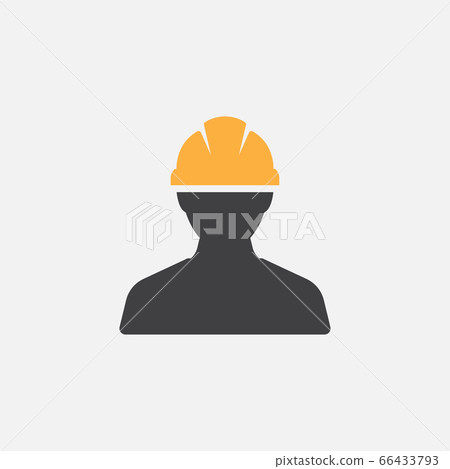 Construction man icon vector - Stock Illustration [66433793] - PIXTA