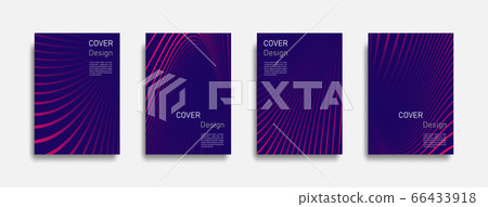 Abstract colorful line design background set. 66433918