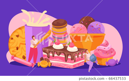 Sweets And People Composition 66437533