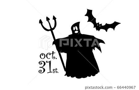 halloween witch bat and ghost on white background halloween witch bat and ghost on white background 66440967