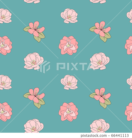 Hand drawn flower seamless pattern background. - Stock Illustration ...