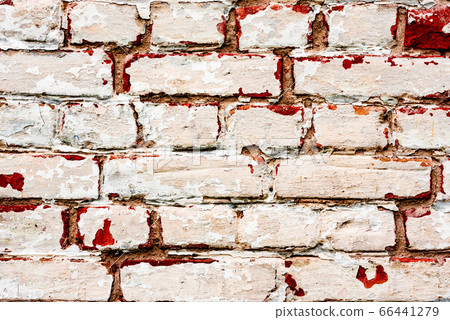 Weathered texture of stained old orange and white 66441279