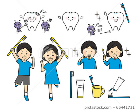 Tooth brushing habits and children 66441731