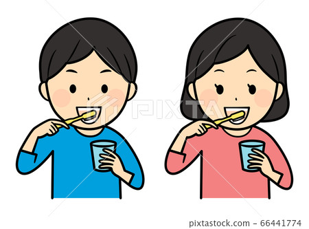 Child brushing teeth Child brushing teeth 66441774