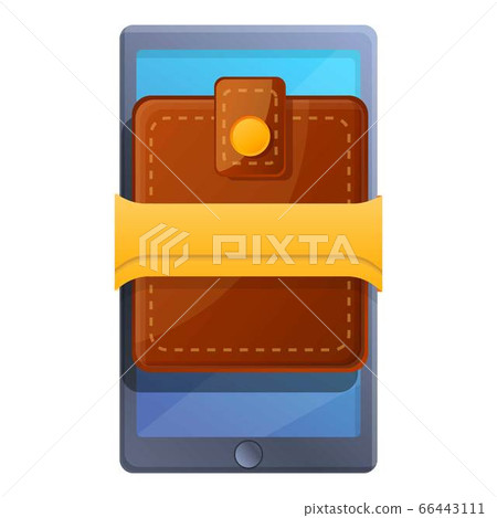 Smartphone finance wallet icon, cartoon style Smartphone finance wallet icon, cartoon style 66443111