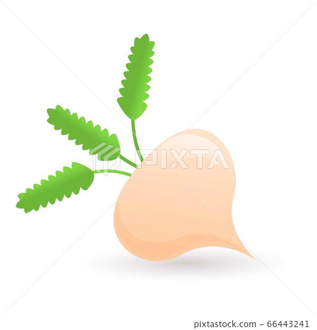 White radish icon, cartoon style White radish icon, cartoon style 66443241